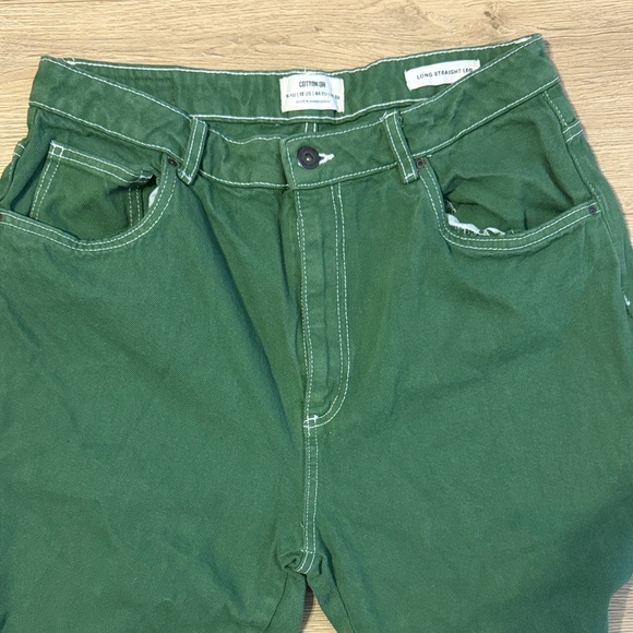 Cotton On Women's Green Straight Leg Jeans - Picture 3 of 6